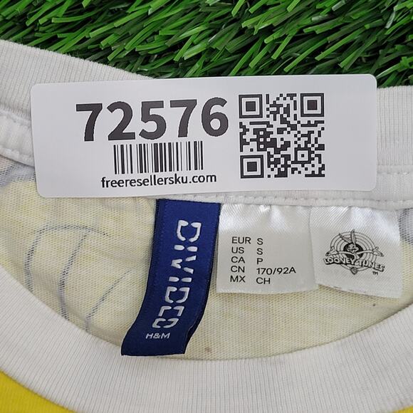 Looney-Tunes AOP Tweety Shirt Womens Small 20x24 White Baggy - Picture 5 of 14